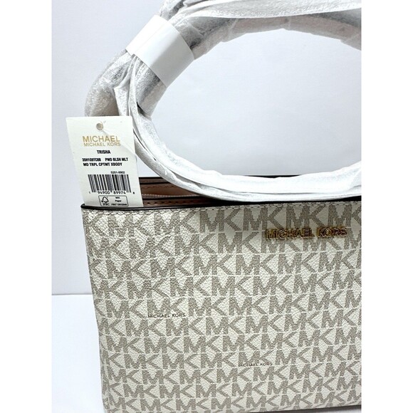 Michael Kors Trisha Medium Triple Compartment Crossbody Powder Blush MK NWT - Picture 6 of 15